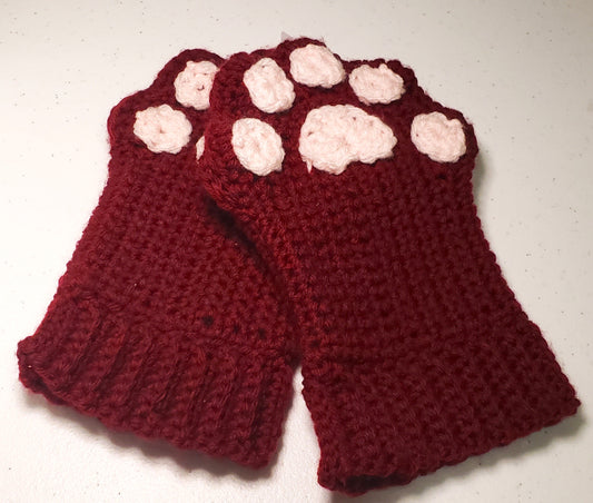 Cat Paw Fingerless Gloves