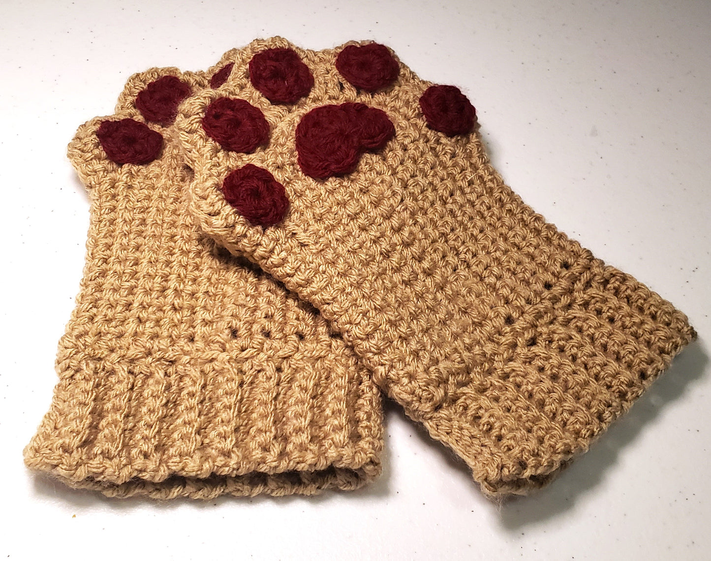 Cat Paw Fingerless Gloves